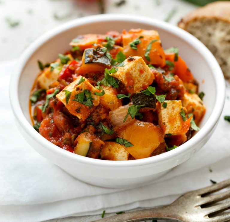 Low Fat Spiced Tofu Ratatouille Motivation Weight Management