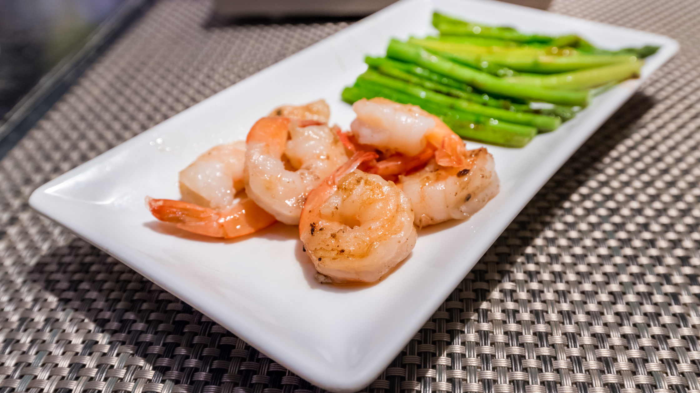 Prawns with Chickpeas and Seasoned Asparagus Blog Post Cover