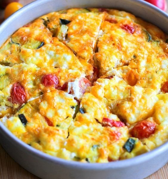 courgette noodle frittata