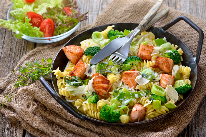 Salmon and Broccoli Pasta