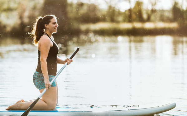 paddleboarding