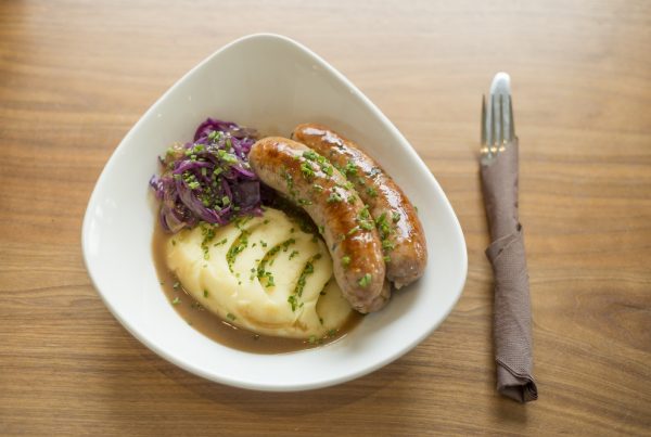 bangers and mash recipe with turkey sausages