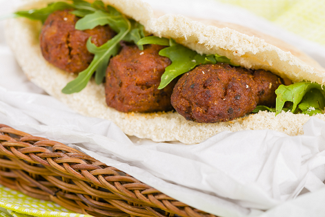 Aubergine and Green Lentil Koftas