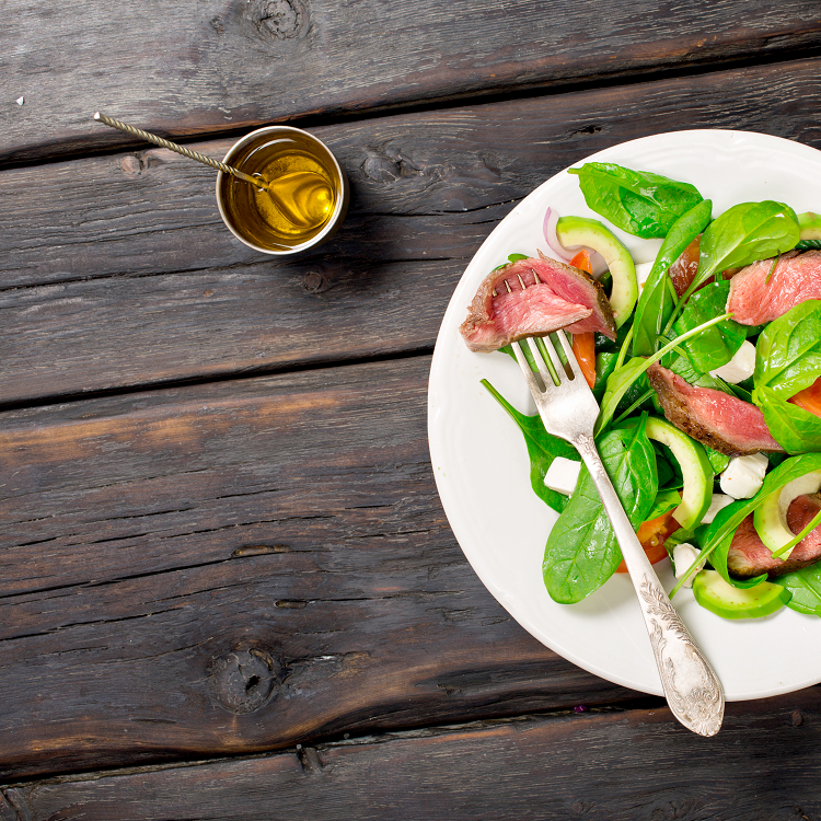 Steak and Aubergine Salad